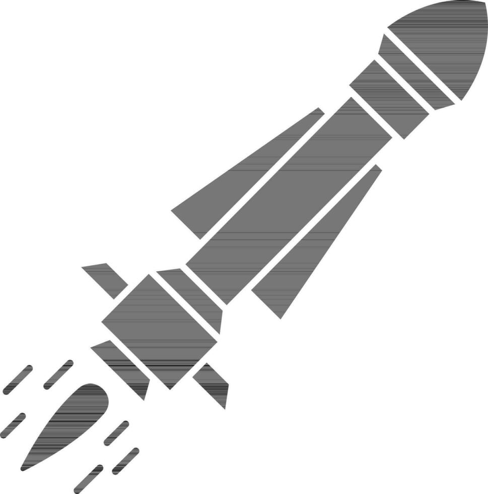 Illustration von Rakete oder Rakete Symbol im eben Stil. vektor