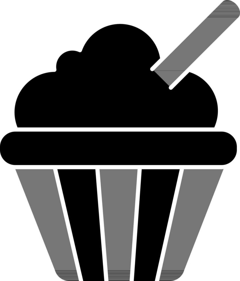 Cupcake Symbol Glyphe vektor