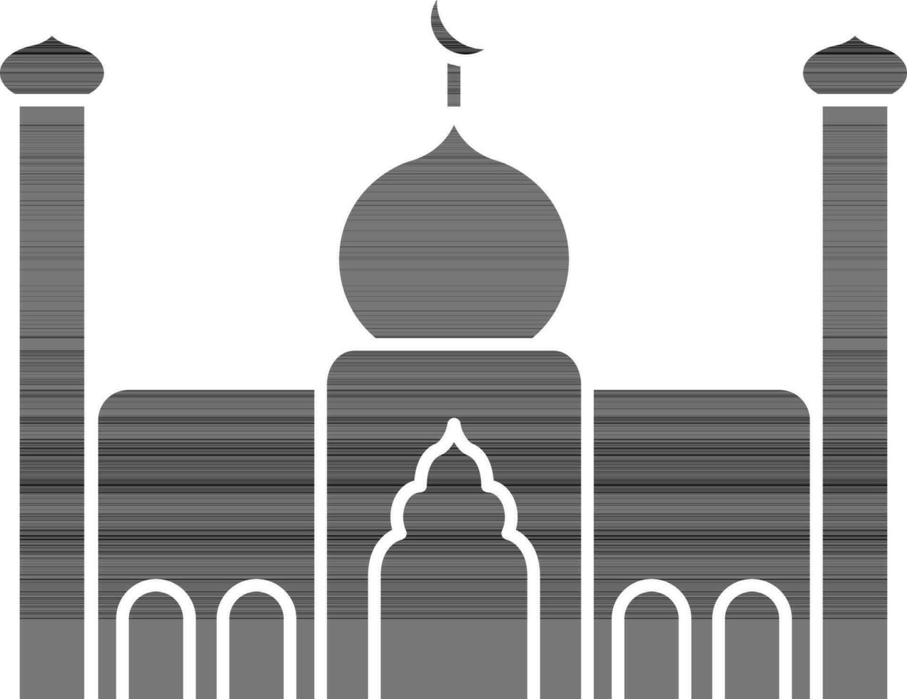 Moschee Symbol Glyphe vektor