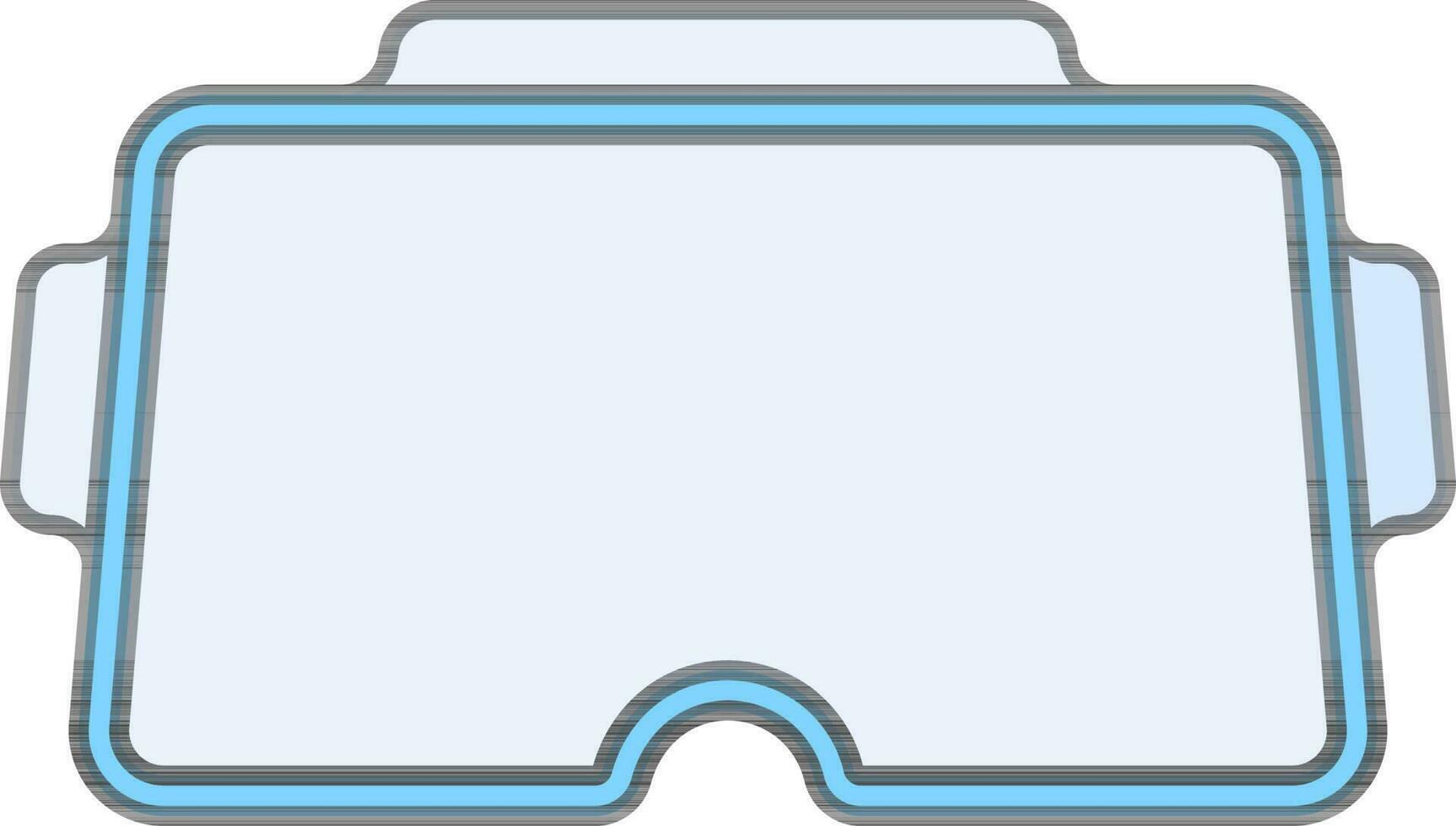 illustration av säkerhet glas ikon i blå Färg. vektor