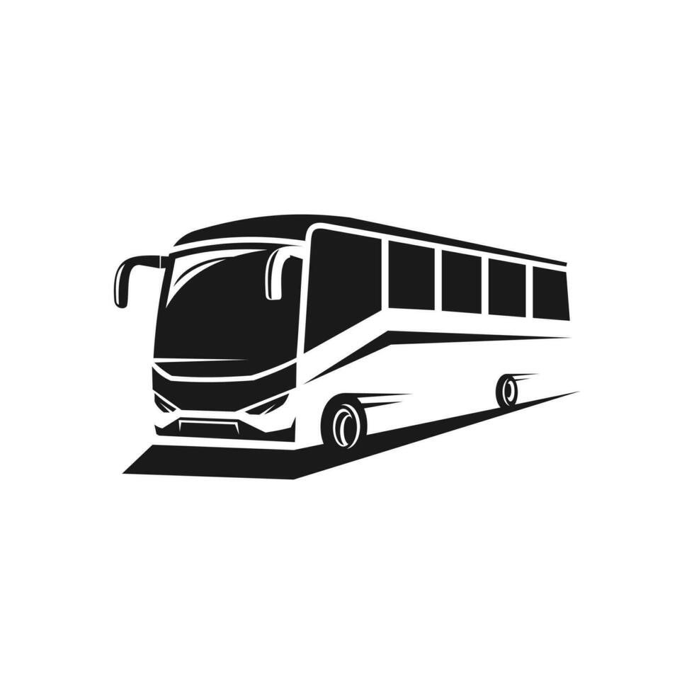 Reisebus-Logo-Vorlage mit weißem Hintergrund. geeignet für Ihre Designanforderungen, Logos, Illustrationen, Animationen usw. vektor