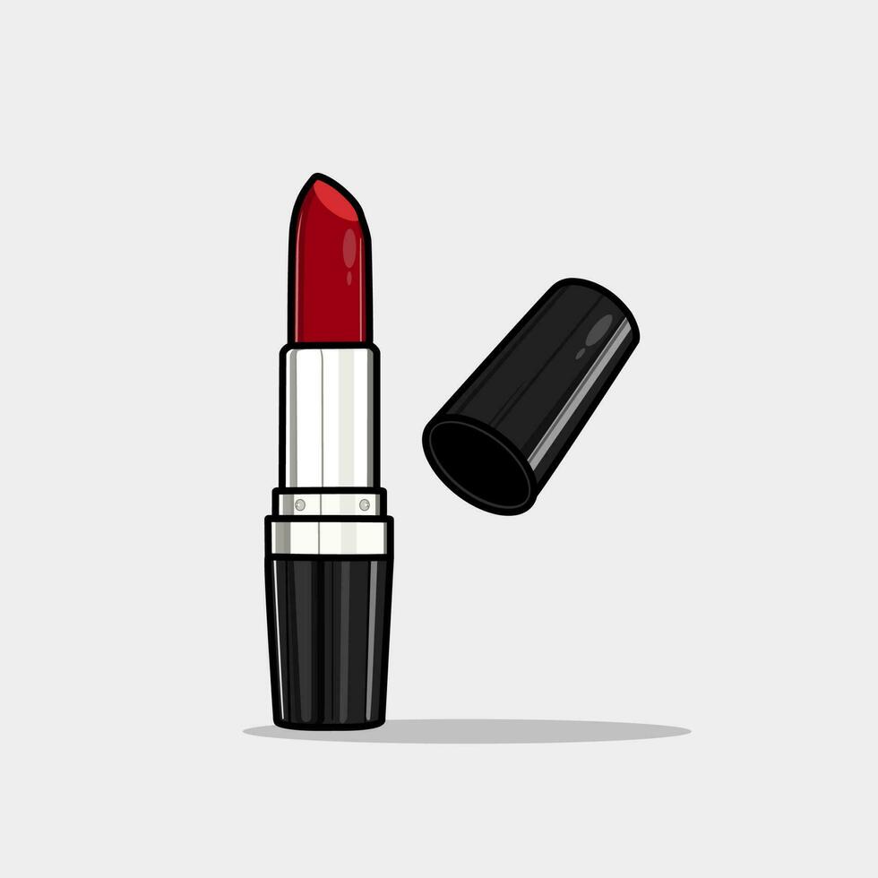 Lippenstift-Doodle-Symbol, Vektorillustration vektor