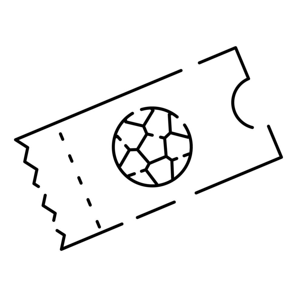 fotboll eller fotboll linje ikon. värld kopp mästerskap och turnering. sport och kondition linje ikoner infographic biljett vektor. vektor