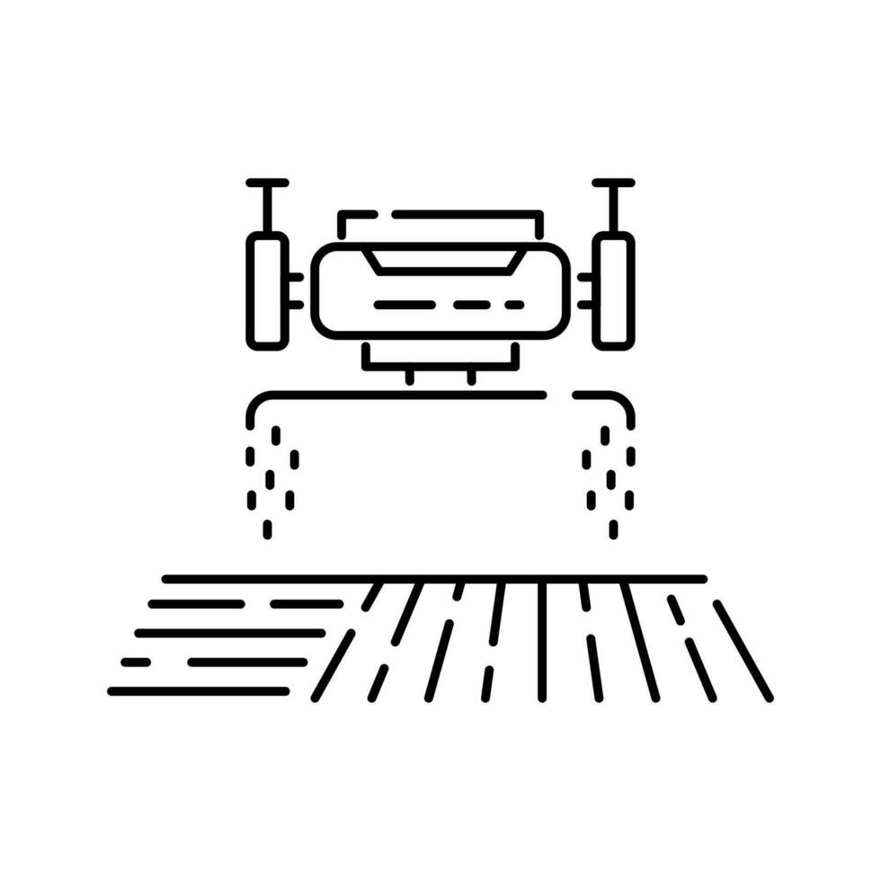 bruka och lantbruk linje ikoner. global jordbruk och bönder. plantage eller trädgård. by. Drönare utsäde eller bevattning jordbruk. jordbruks och bruka maskineri eller teknologi. vektor