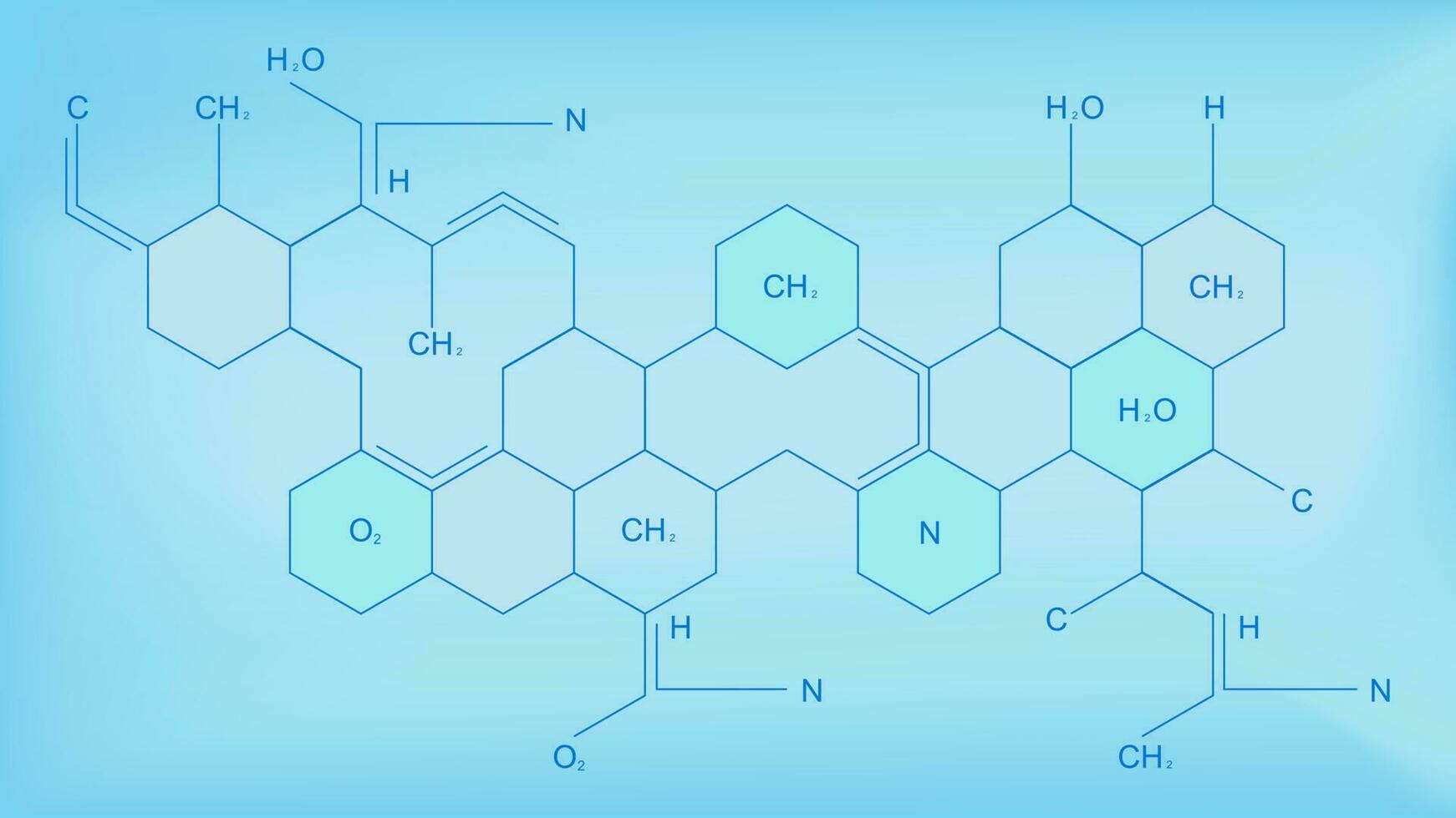 abstrakt Chemie und chemisch Formeln. Wissenschaft und medizinisch Innovation Technologie Konzept Hintergrund Design. Vektor Illustration.