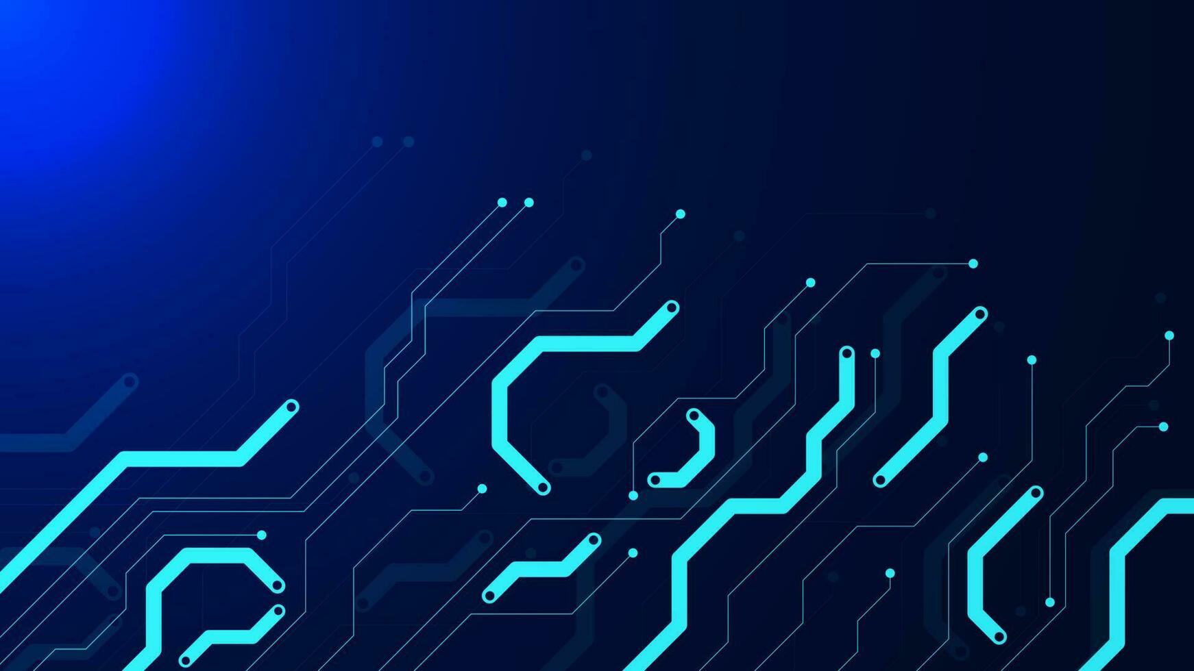 elektronisch Schaltkreis Tafel Technologie zum Digital groß Daten Visualisierung. Blau abstrakt scifi pcb Konzept. Vektor Illustration.