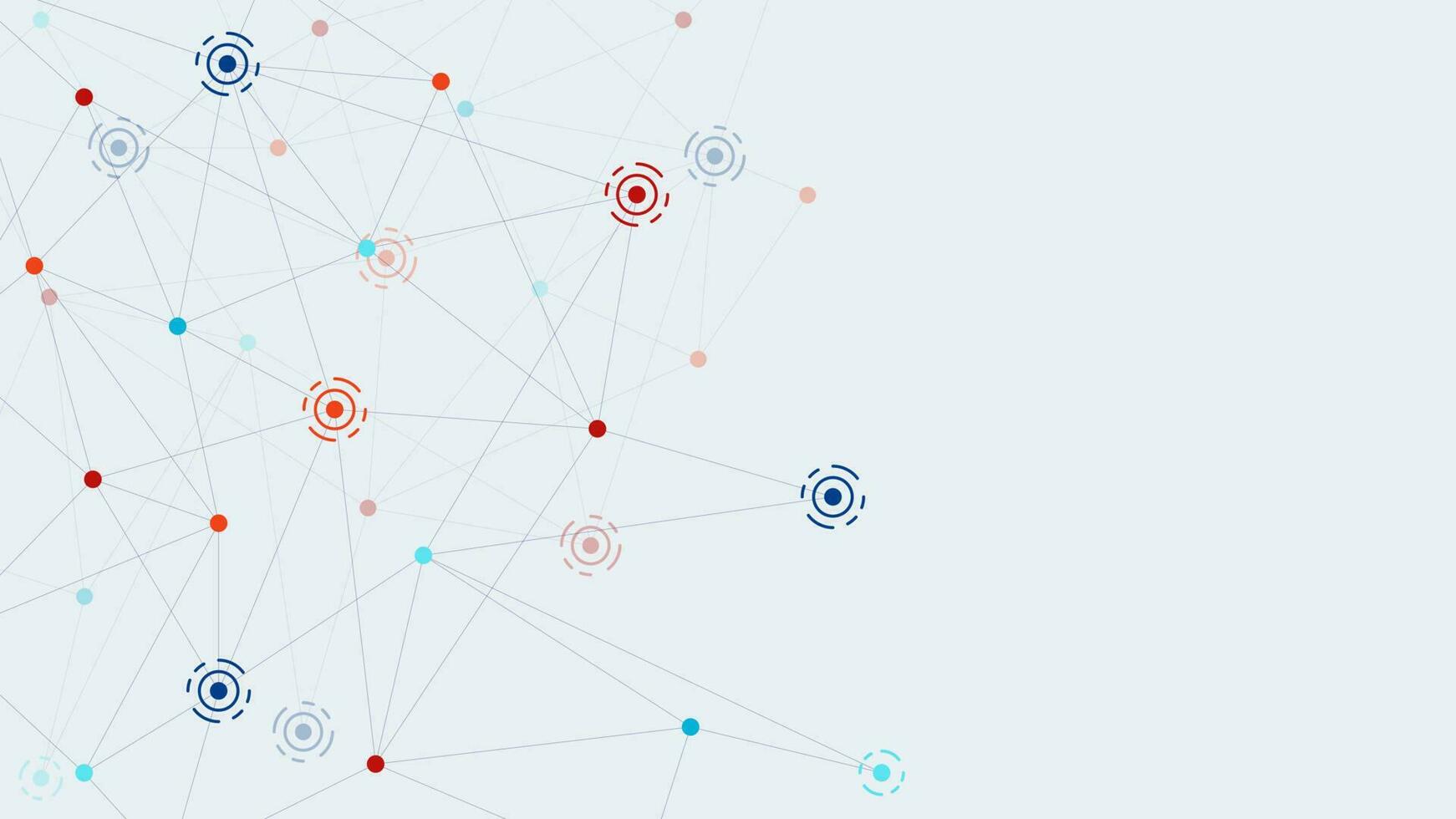 Netzwerk Verbindung Konzept mit in Verbindung gebracht Punkte und Linien. groß Daten Visualisierung und Kommunikation Technologie Hintergrund Design. Vektor Illustration.