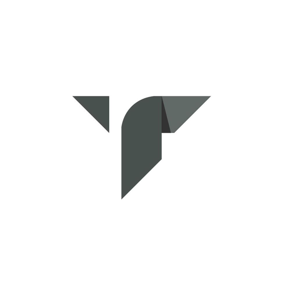 t logotyp design brev abstrakt modern teknologi symbol vektor