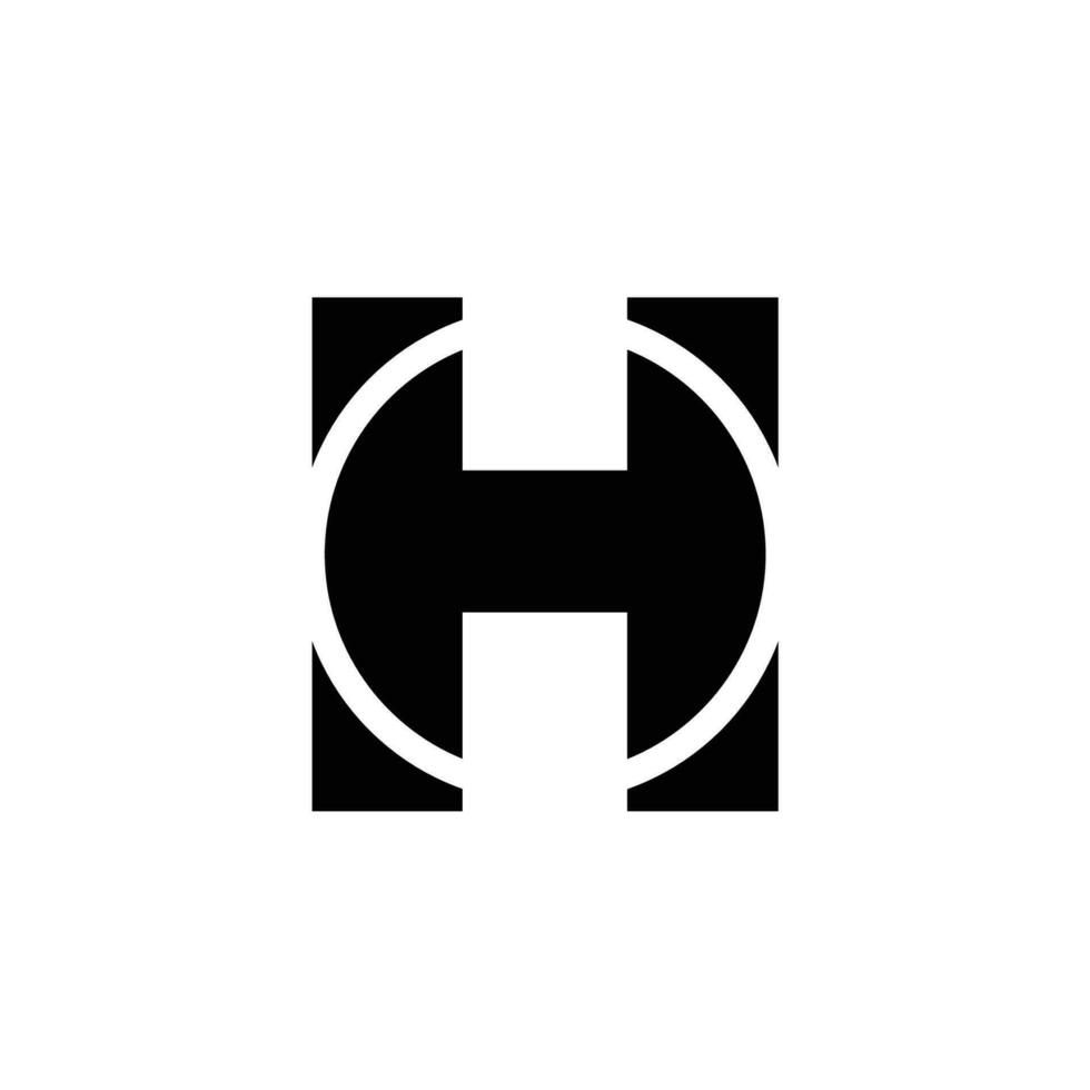 h logotyp brev design symbol vektor