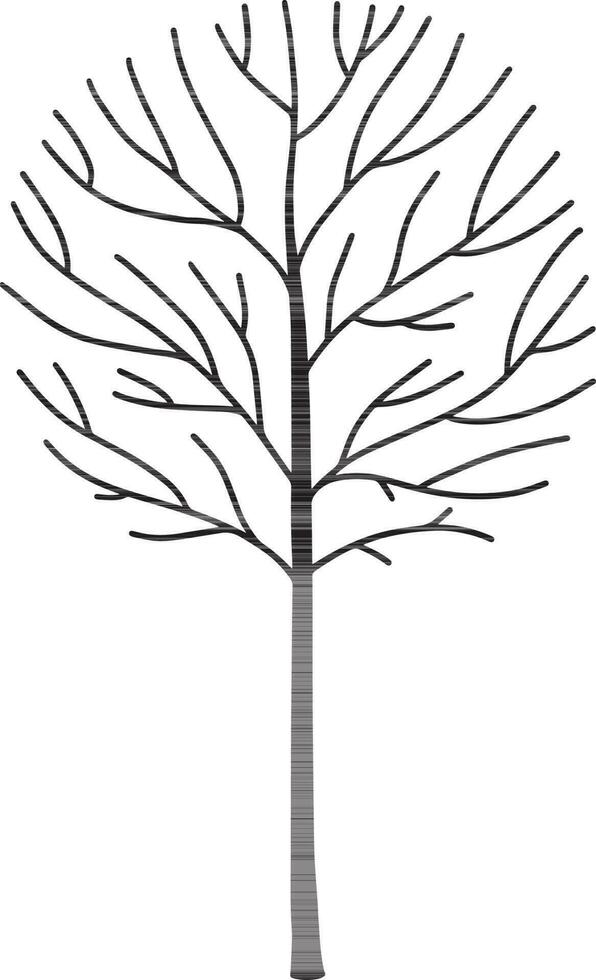 Silhouette nackt Baum vektor