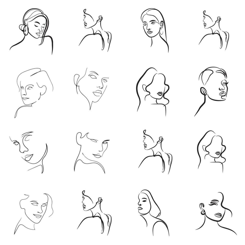 kvinna ansikte ikon vektor illustration.