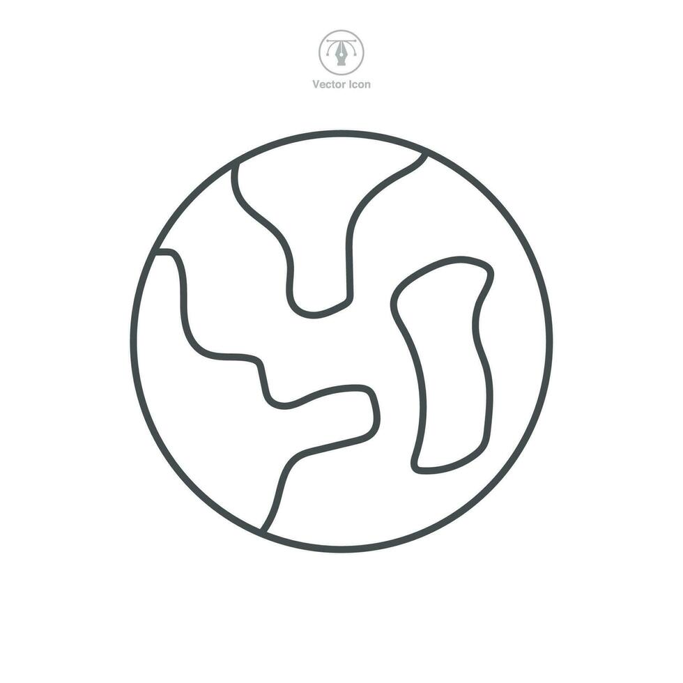 jord klot ikon symbol mall för grafisk och webb design samling logotyp vektor illustration