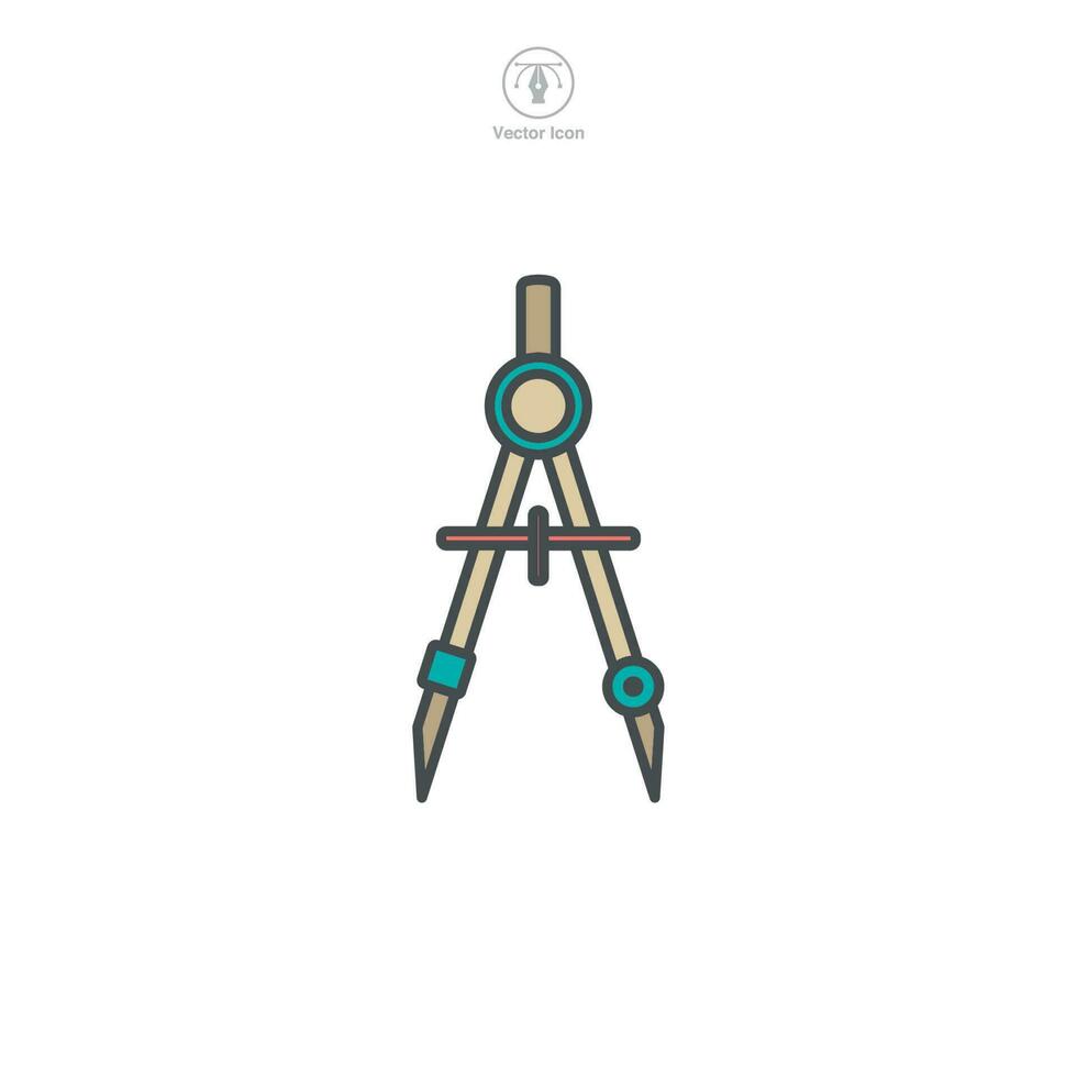 die Architektur Kompass Symbol Symbol Vorlage zum Grafik und Netz Design Sammlung Logo Vektor Illustration