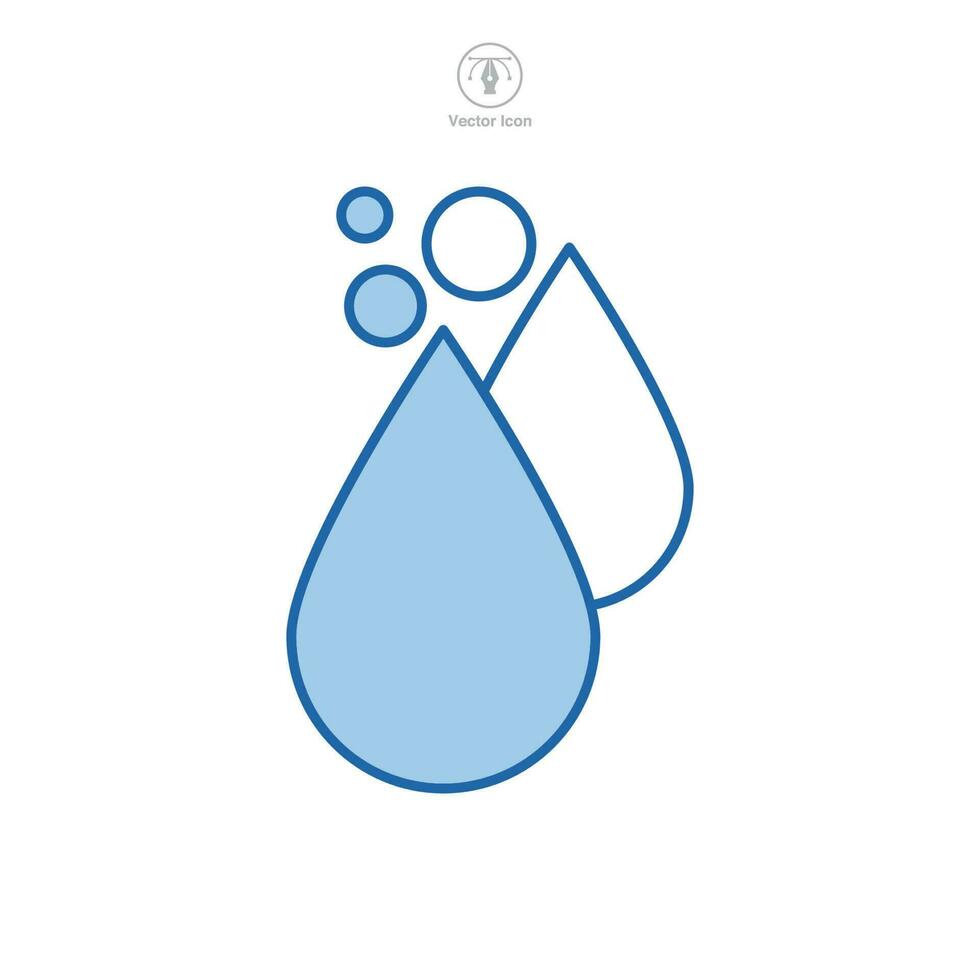 Wasser Tröpfchen Symbol Symbol Vorlage zum Grafik und Netz Design Sammlung Logo Vektor Illustration
