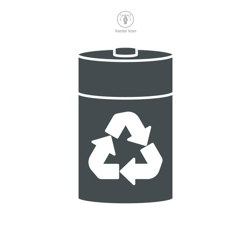 batteri återvinning ikon. batteri bild och återvinning symbol mall för grafisk och webb design samling logotyp vektor illustration