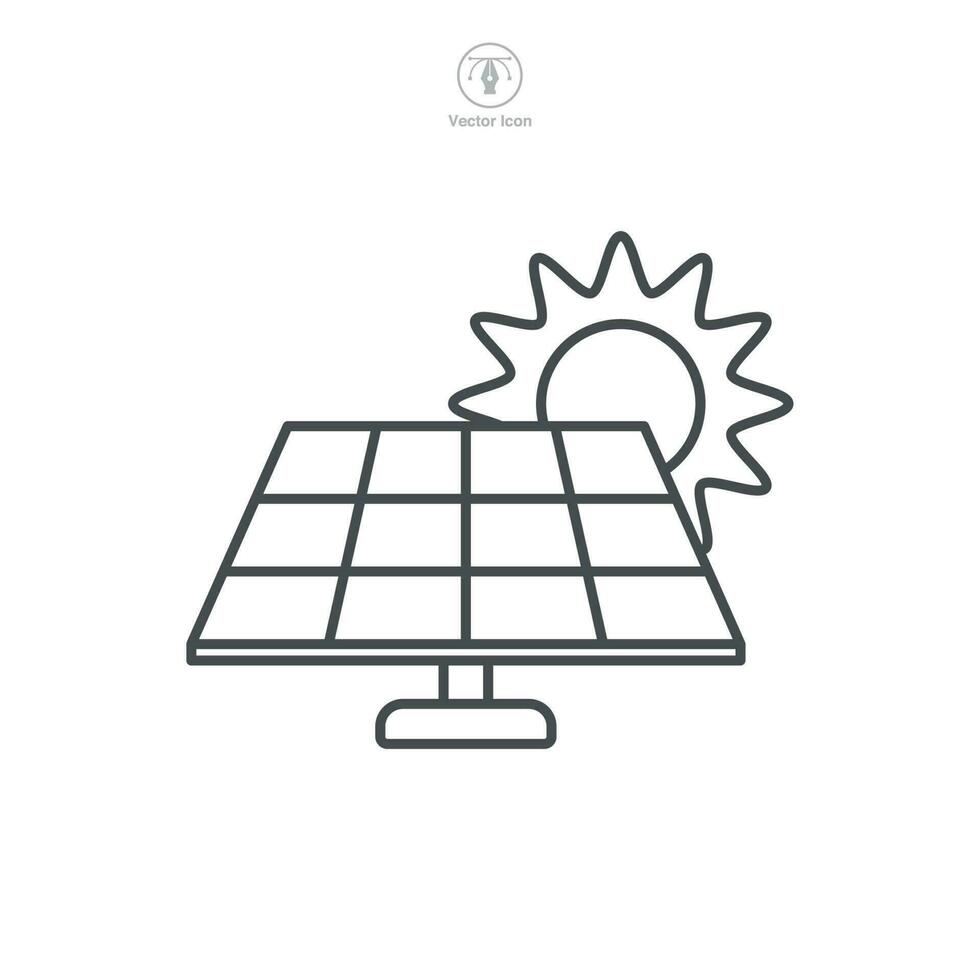 Solar- Panel Symbol Symbol Vorlage zum Grafik und Netz Design Sammlung Logo Vektor Illustration