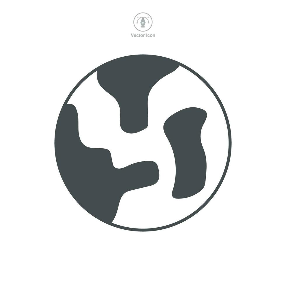 Erde Globus Symbol Symbol Vorlage zum Grafik und Netz Design Sammlung Logo Vektor Illustration
