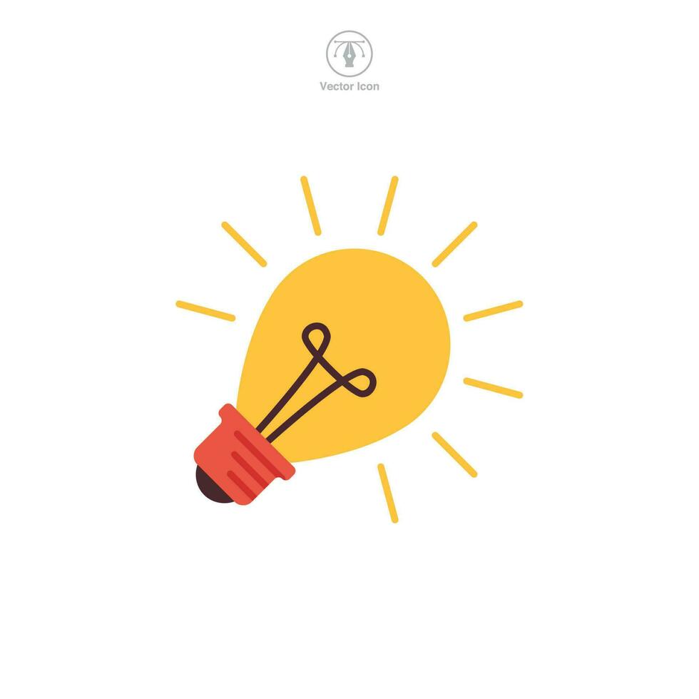 Licht Birne, Idee, Lampe Symbol Symbol Vorlage zum Grafik und Netz Design Sammlung Logo Vektor Illustration