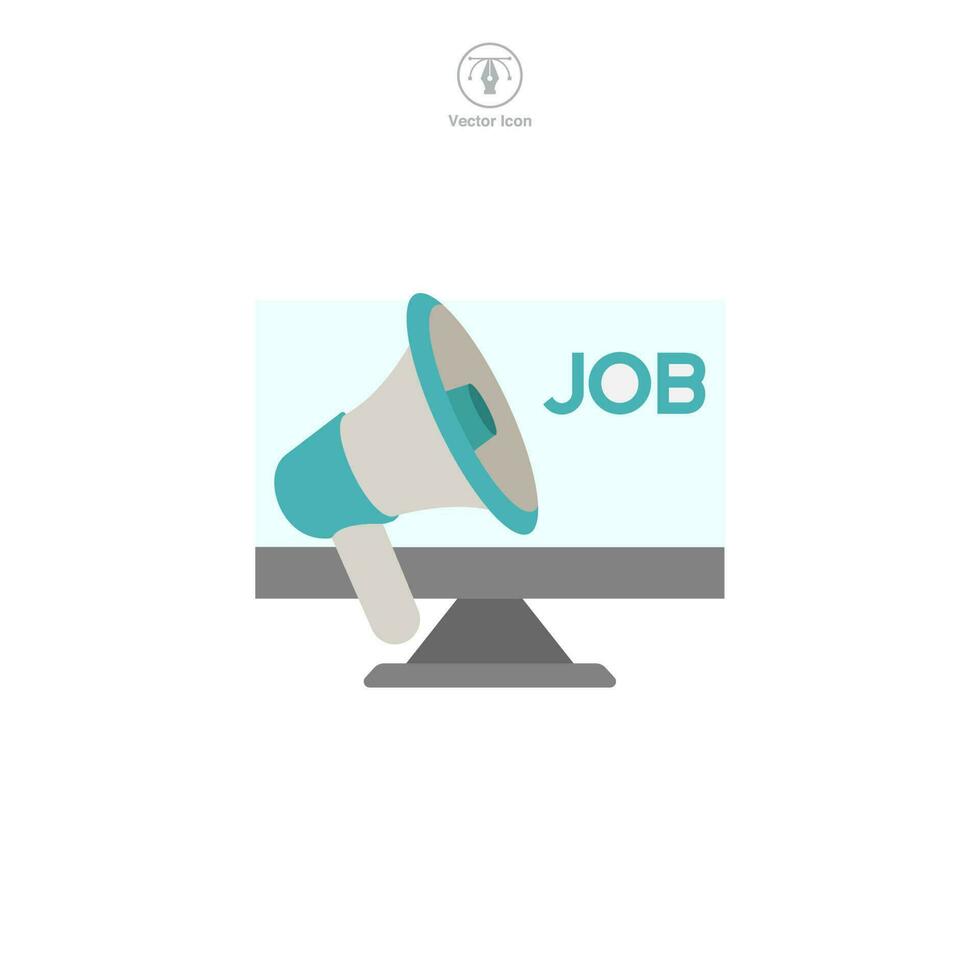 Job Anzeige online Symbol Symbol Vorlage zum Grafik und Netz Design Sammlung Logo Vektor Illustration