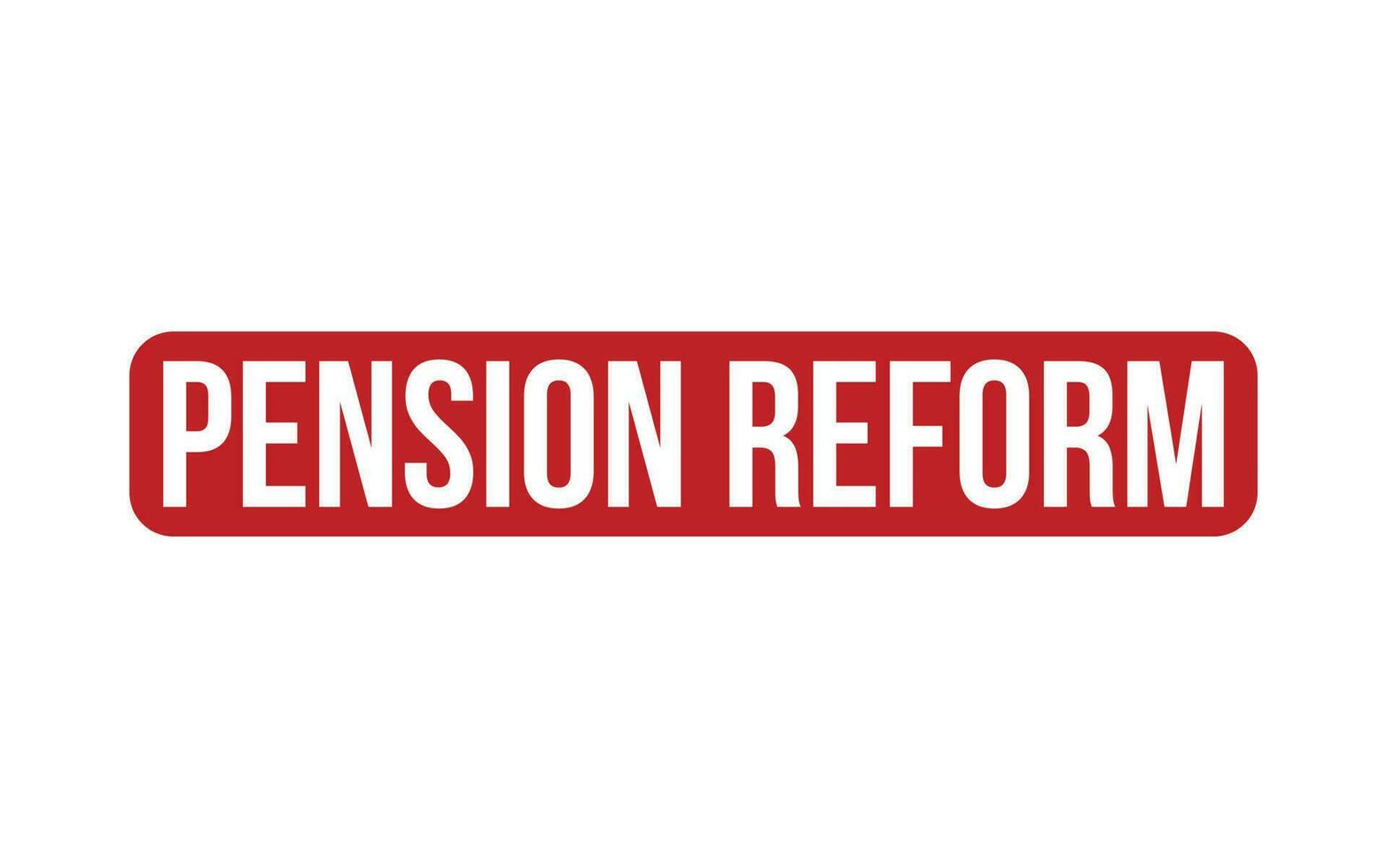 die Pension Reform Gummi Briefmarke Siegel Vektor