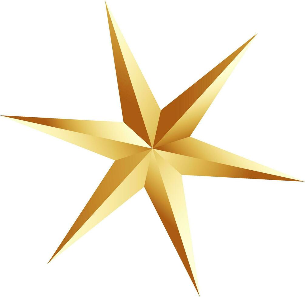 isoliert golden Star auf Weiß Hintergrund. vektor