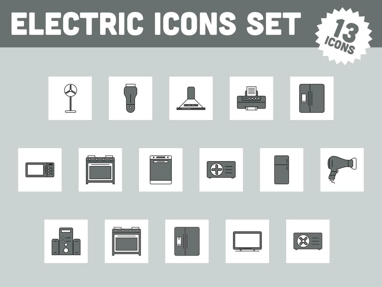 grå och vit uppsättning av elektronik eller elektronisk Artikel ikoner. vektor