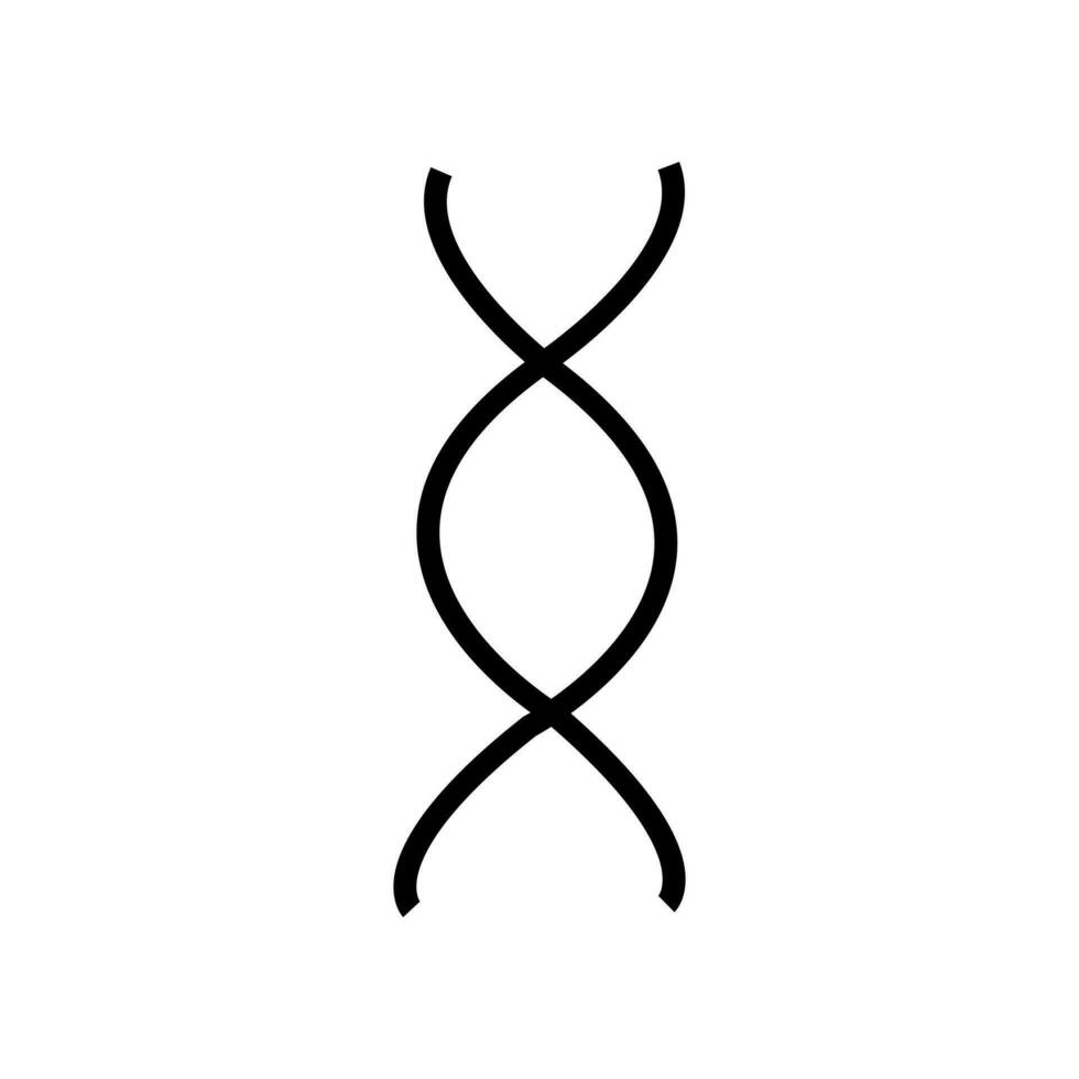 dna linjär ikon symbol vektor. svart översikt dna ikon vektor