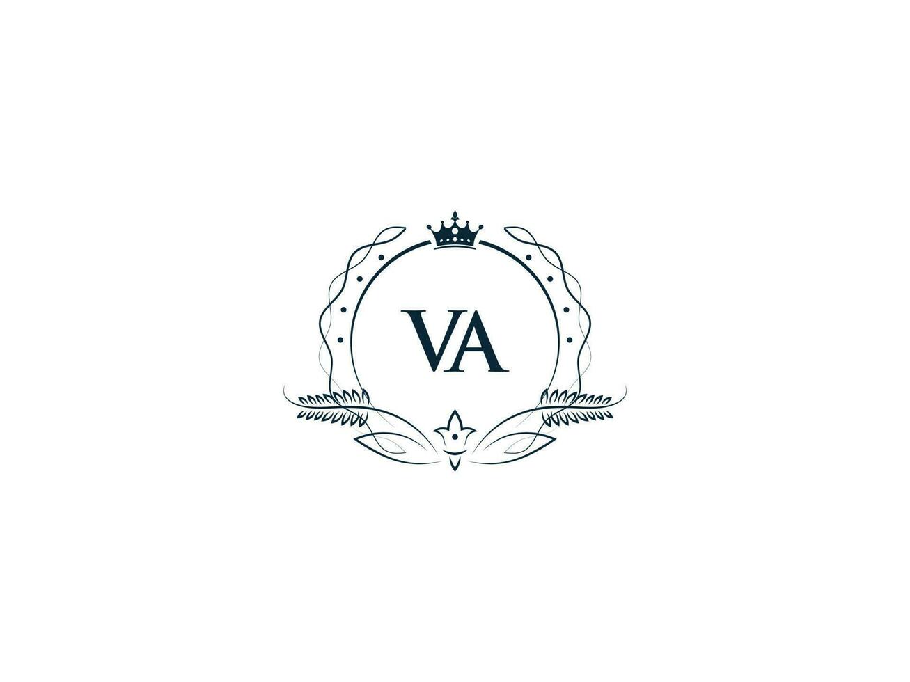Initiale va Logo Brief Design, minimal königlich Krone va ein V feminin Logo Symbol vektor