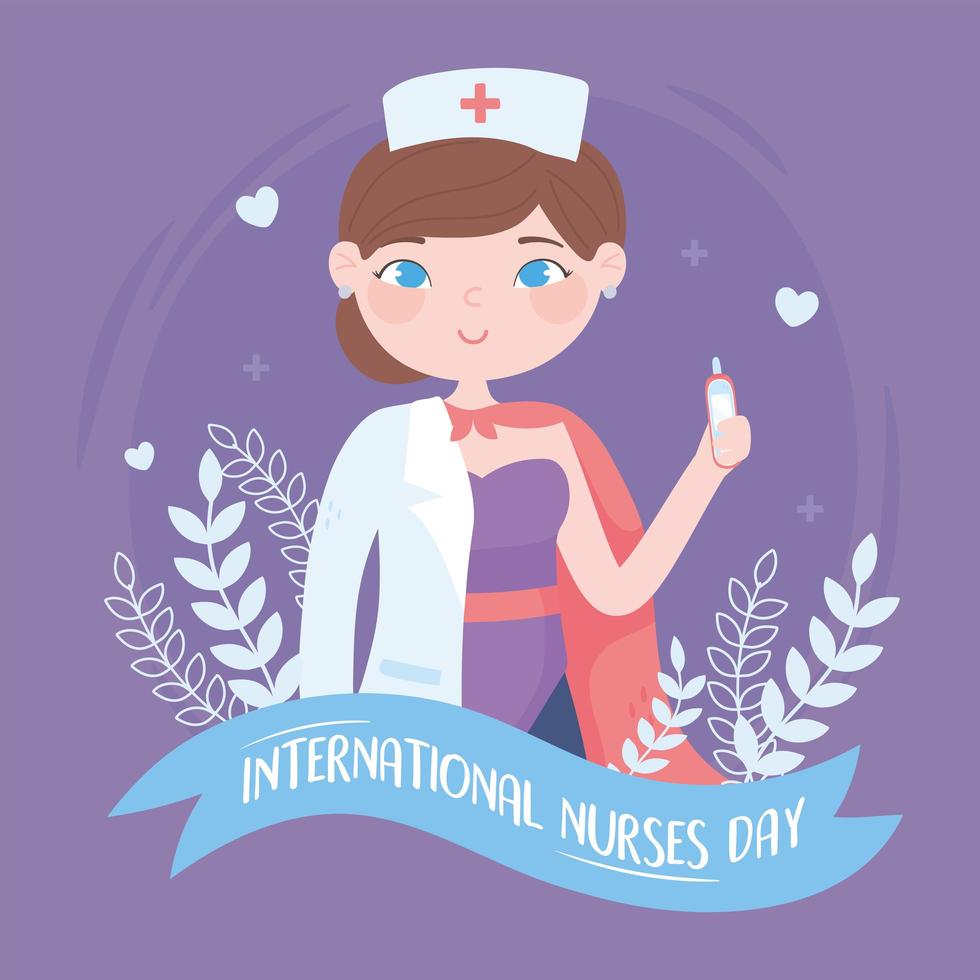 internationella sjuksköterskor firande vektor