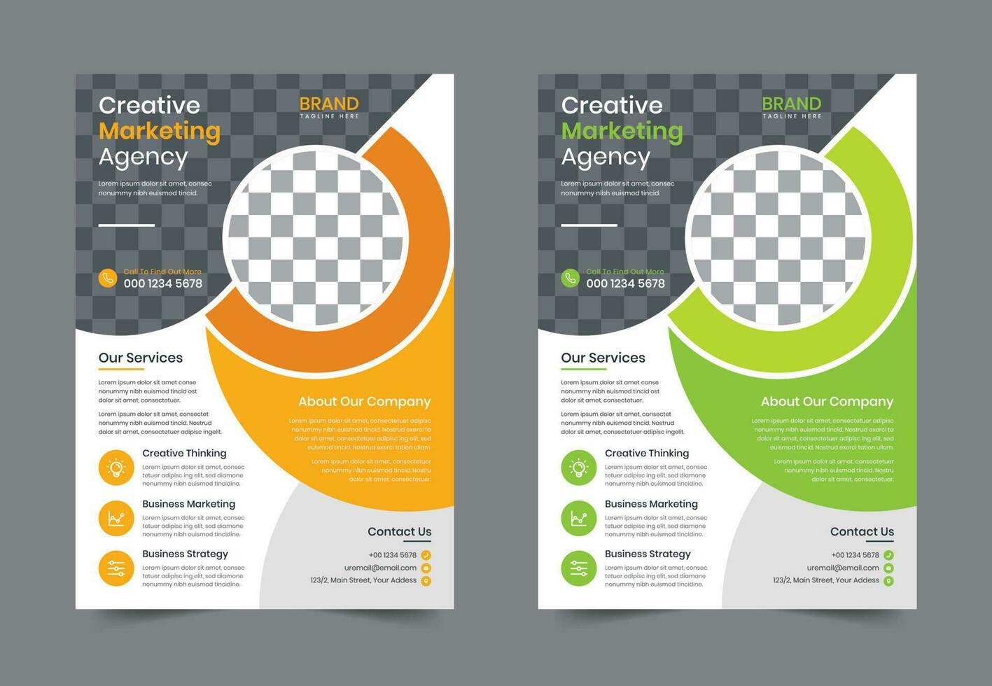 kreativ modern korporativ Geschäft Flyer Vorlage Design. Flugblatt Broschüre Poster Vektor Illustration. zum Marketing, Geschäft Vorschlag, Förderung, werben, jährlich Bericht, Ausbildung, Verkauf