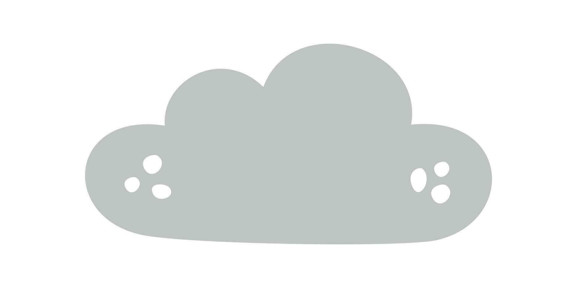 platt vektor silhuett illustration av moln