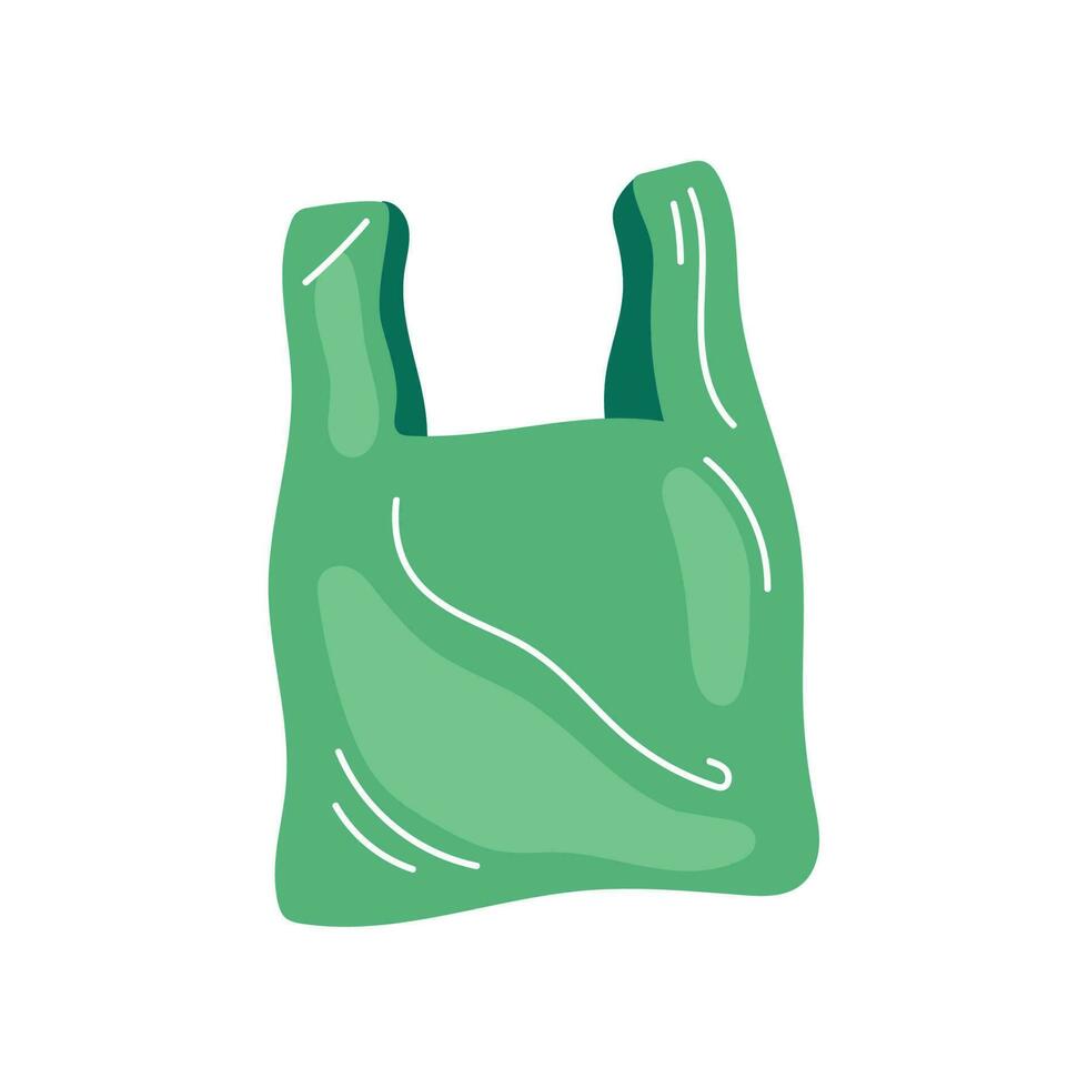 grön eco vänlig väska ikon vektor