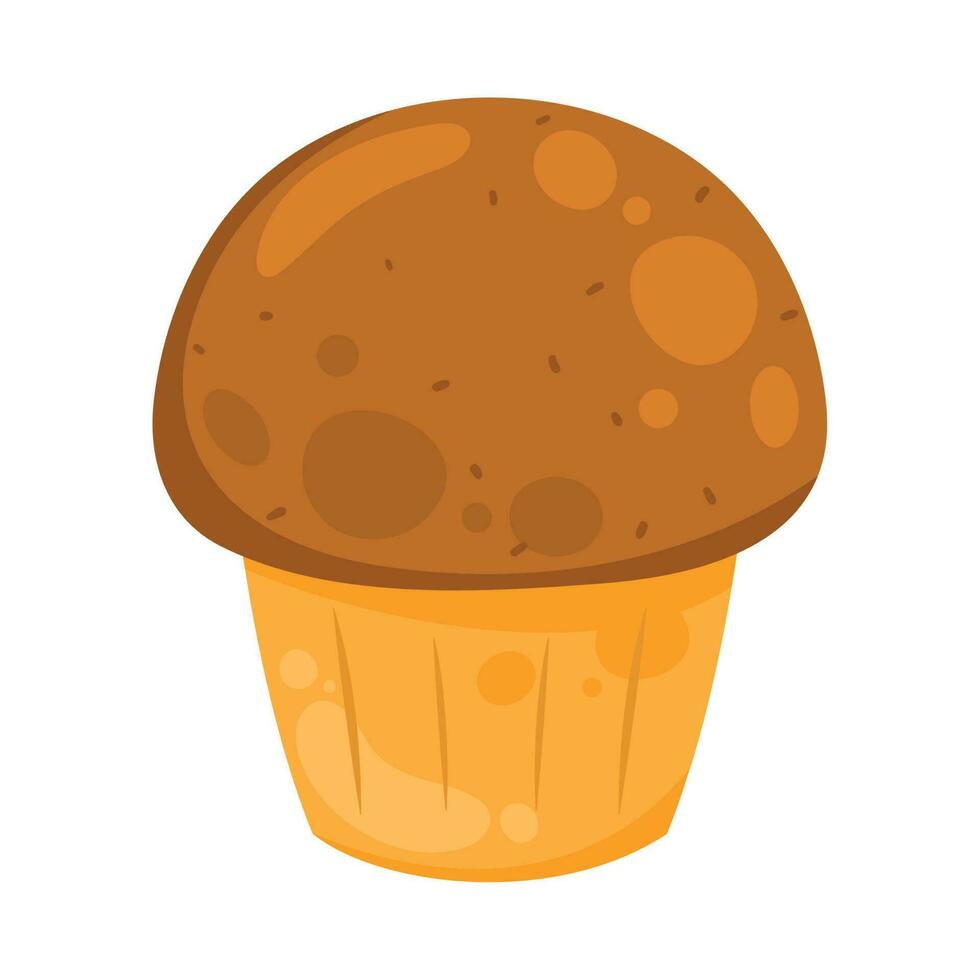 Schokolade Muffin Design Über Weiß vektor
