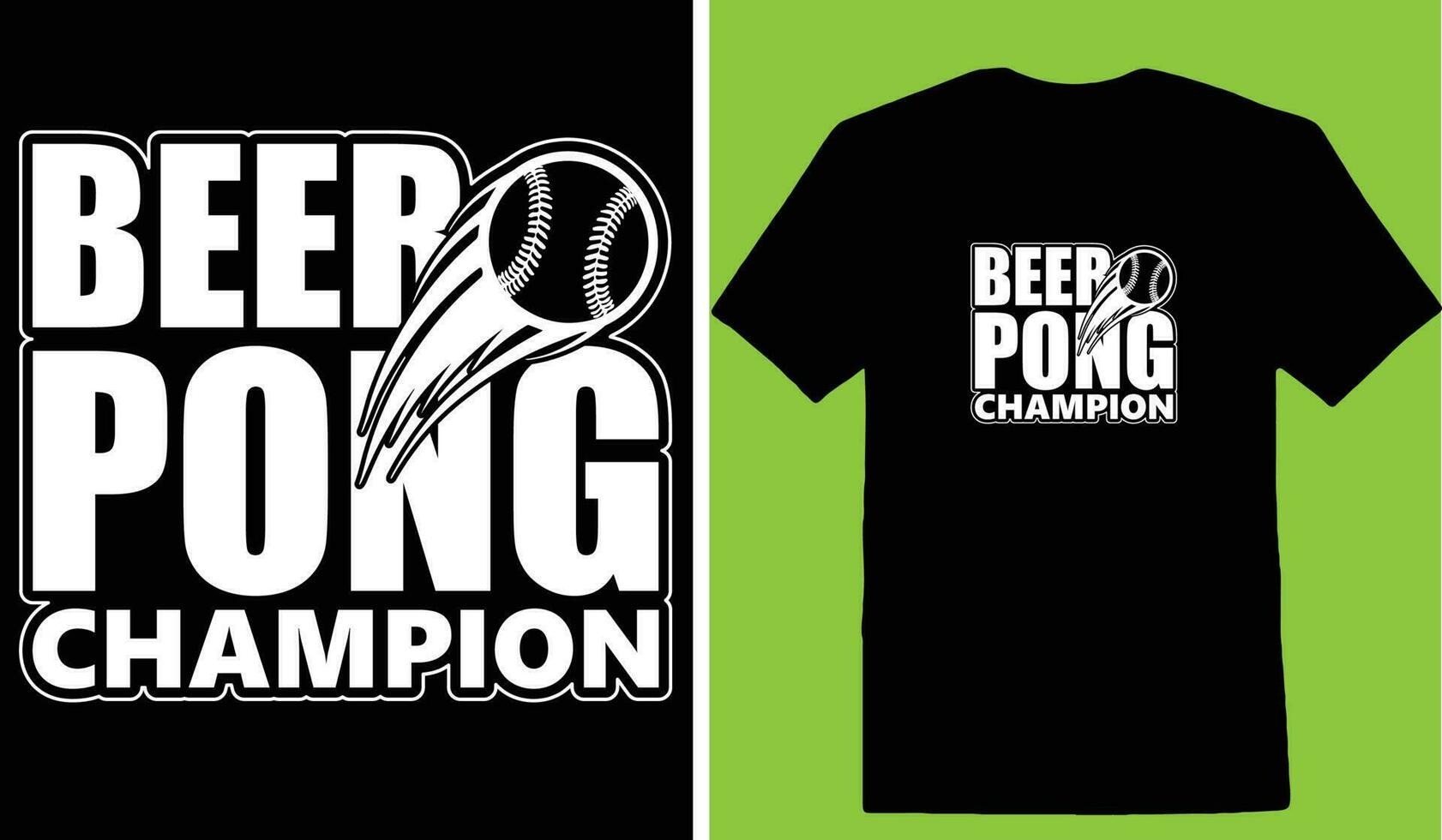 Bier Pong Champion T-Shirt vektor