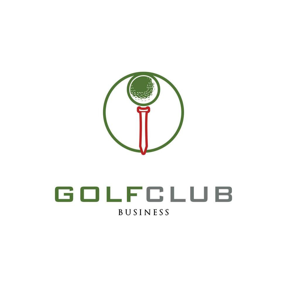 golf klubb ikon logotyp design mall vektor