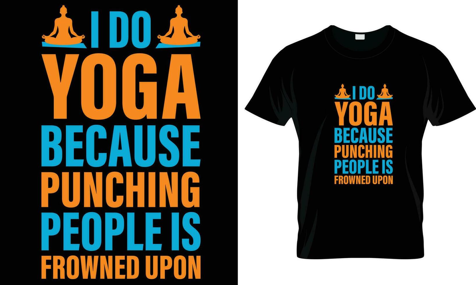 Yoga T-Shirt Design Grafik Vektor. vektor