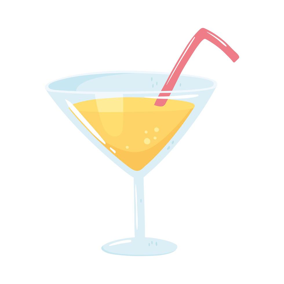 cocktail med halm vektor