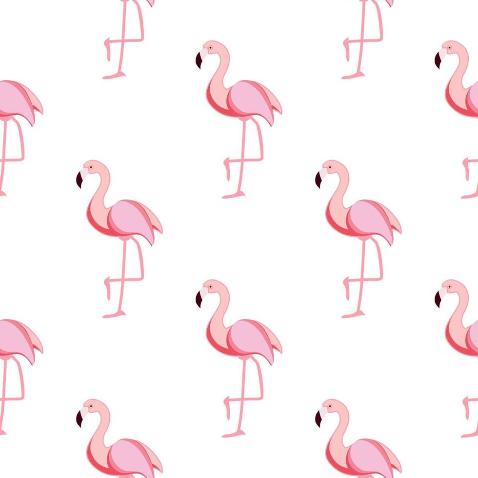 söta sömlösa flamingomönster vektor
