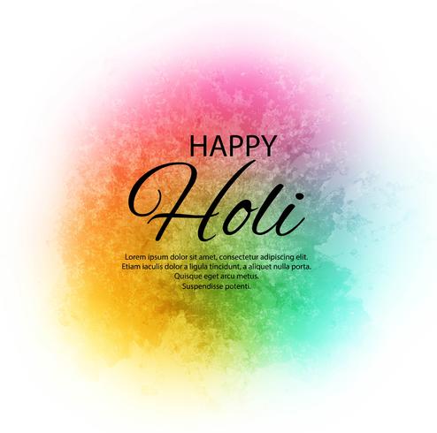 Glad Holi Indisk vårfestival av färger bakgrund vektor