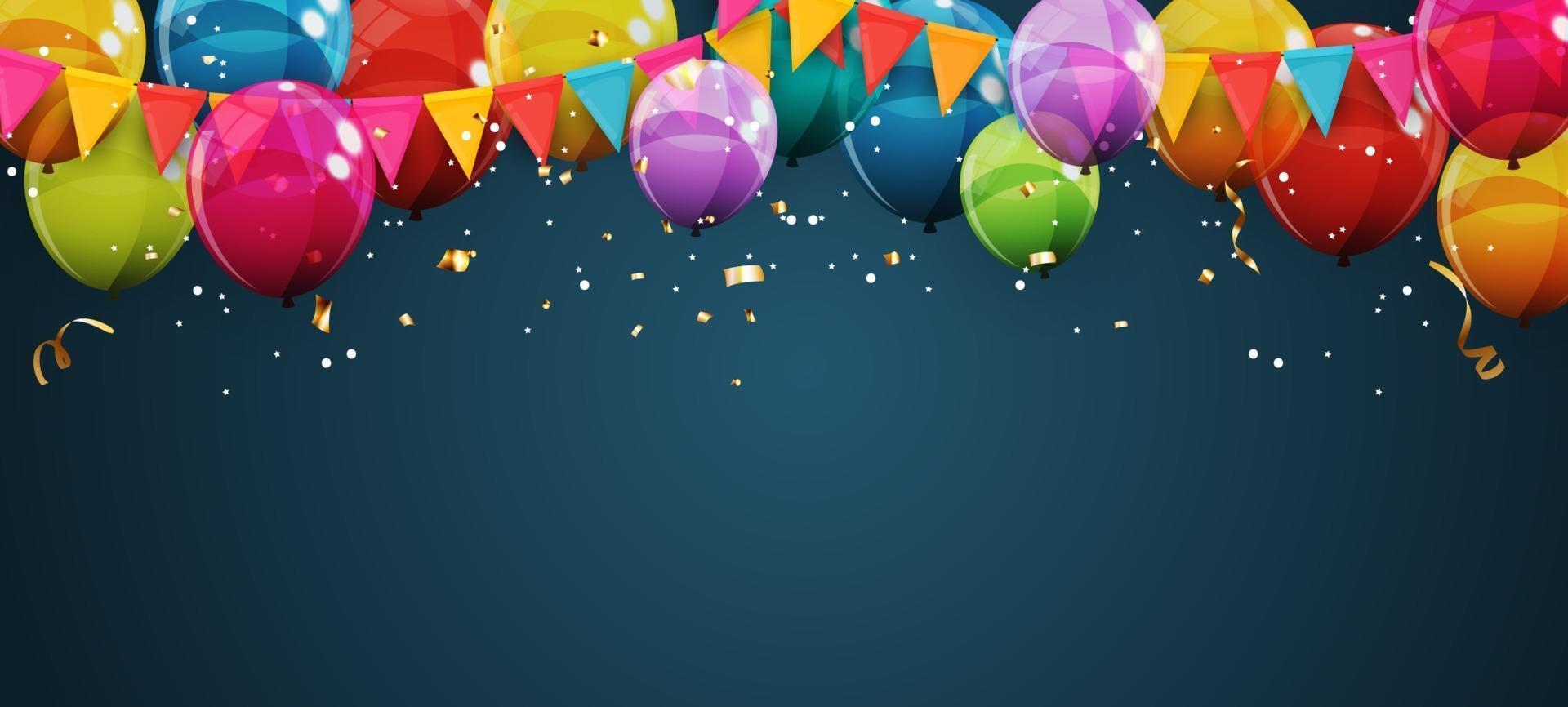 abstrakt semester bakgrund med ballonger för reklam reklam och födelsedagskort eller inbjudan vektor