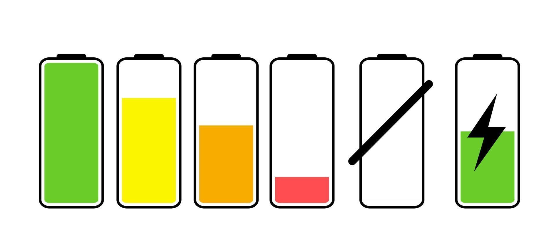 Batteriesymbol isoliert auf weiß vektor