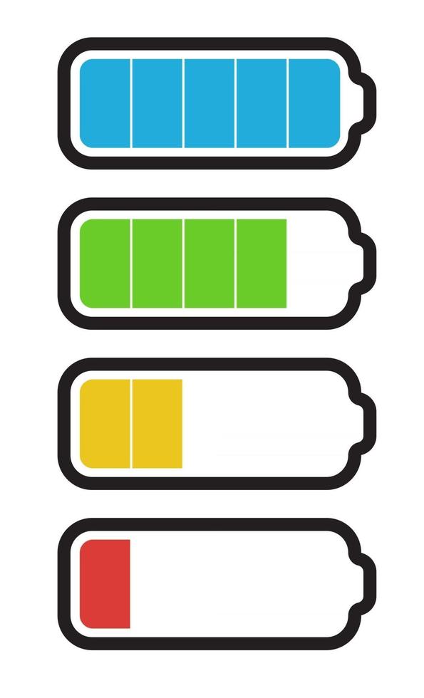 batteri ikon isolerad på vitt vektor