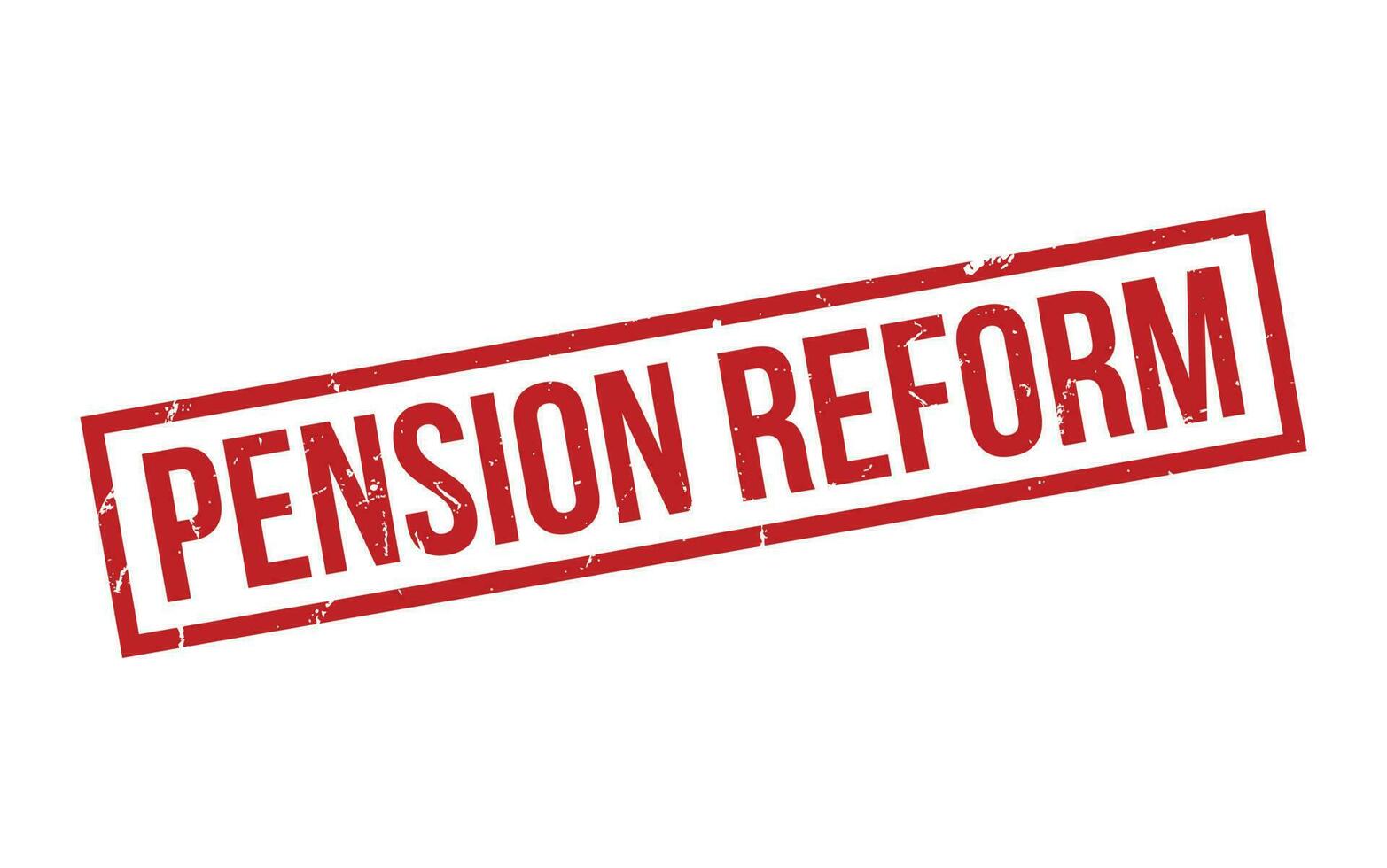 die Pension Reform Gummi Briefmarke Siegel Vektor