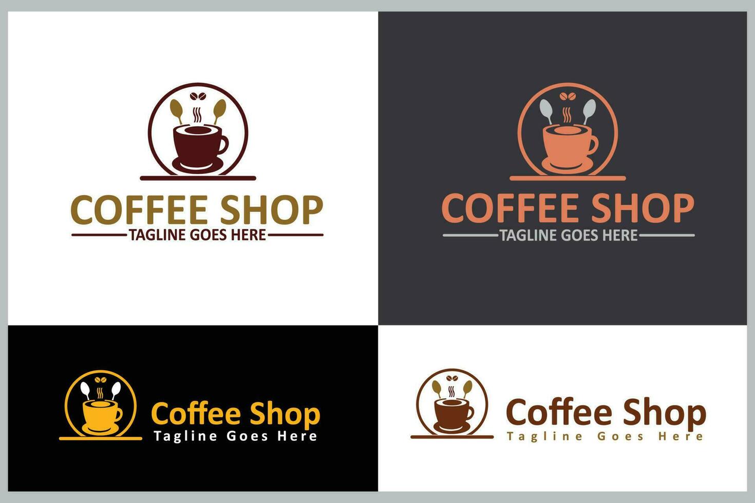 Café-Logo-Design-Vorlage vektor