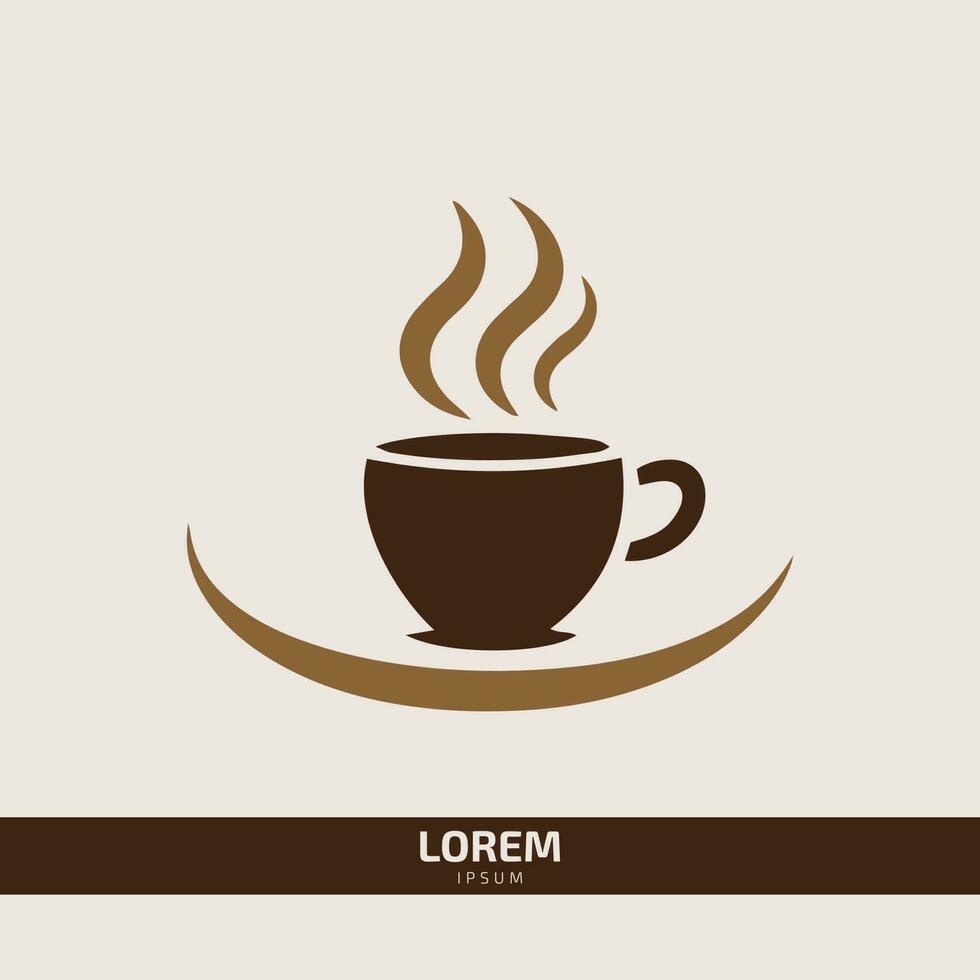 te eller kaffe kopp logotyp ikon vektor kaffe affär logotyp design