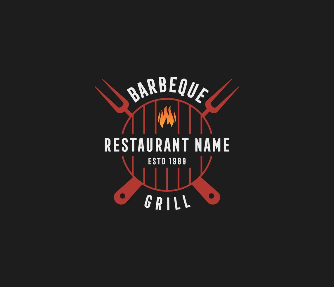 Gastronomie, Topf, Löffel, Haus, Grill, Grill, Grill, Vektor, Logo, Restaurant Logo vektor