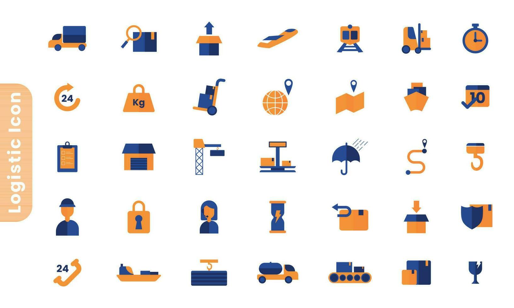 bunt Illustration Vektor von logistisch Symbole Satz. gut zum einfach Netz Symbole oder Handy, Mobiltelefon appss.Versand durch Meer Luft, Lieferung Datum, Kurier, Lagerhaus, Rückkehr Suche Paket, schnell Versand und Andere.