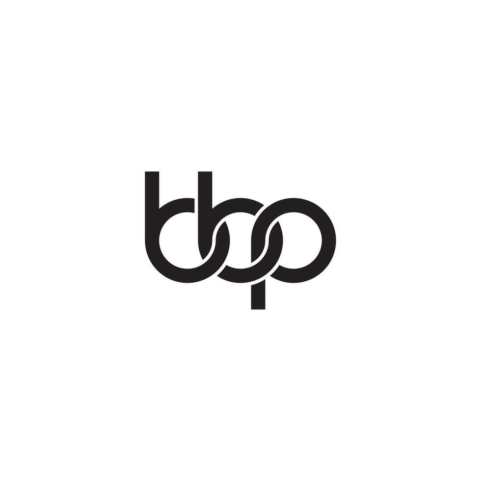 brev bbp monogram logotyp design vektor