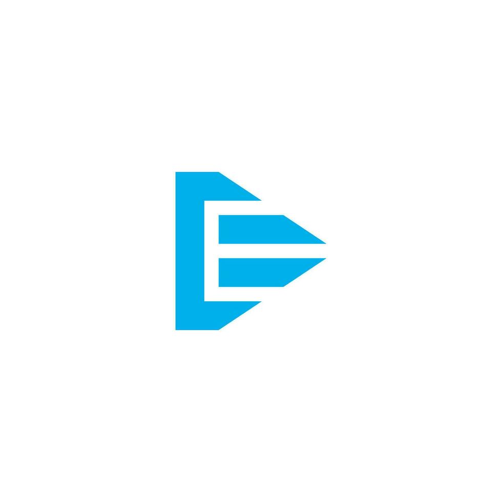 brev e öst logotyp design vektor