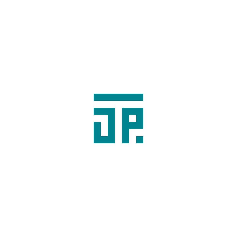 Briefe tjp jpt Platz Logo minimal einfach modern vektor